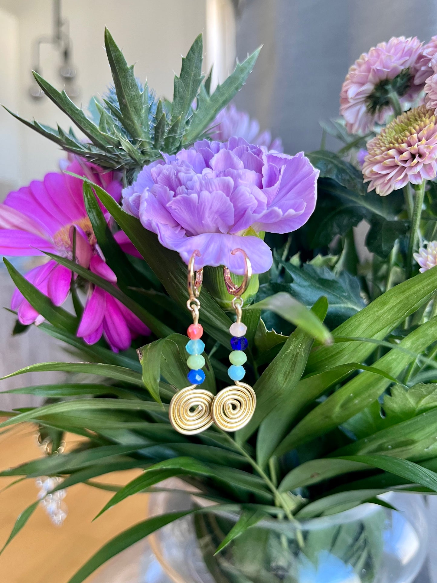 Colorful Twirls øreringe