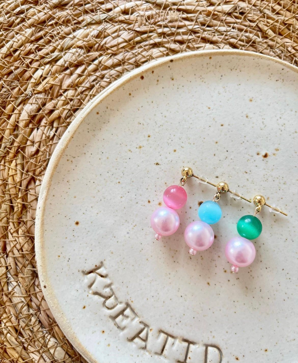 Lysende Glasperler øreringe