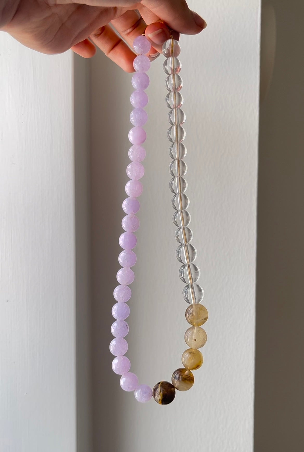 Purple stone halskæde