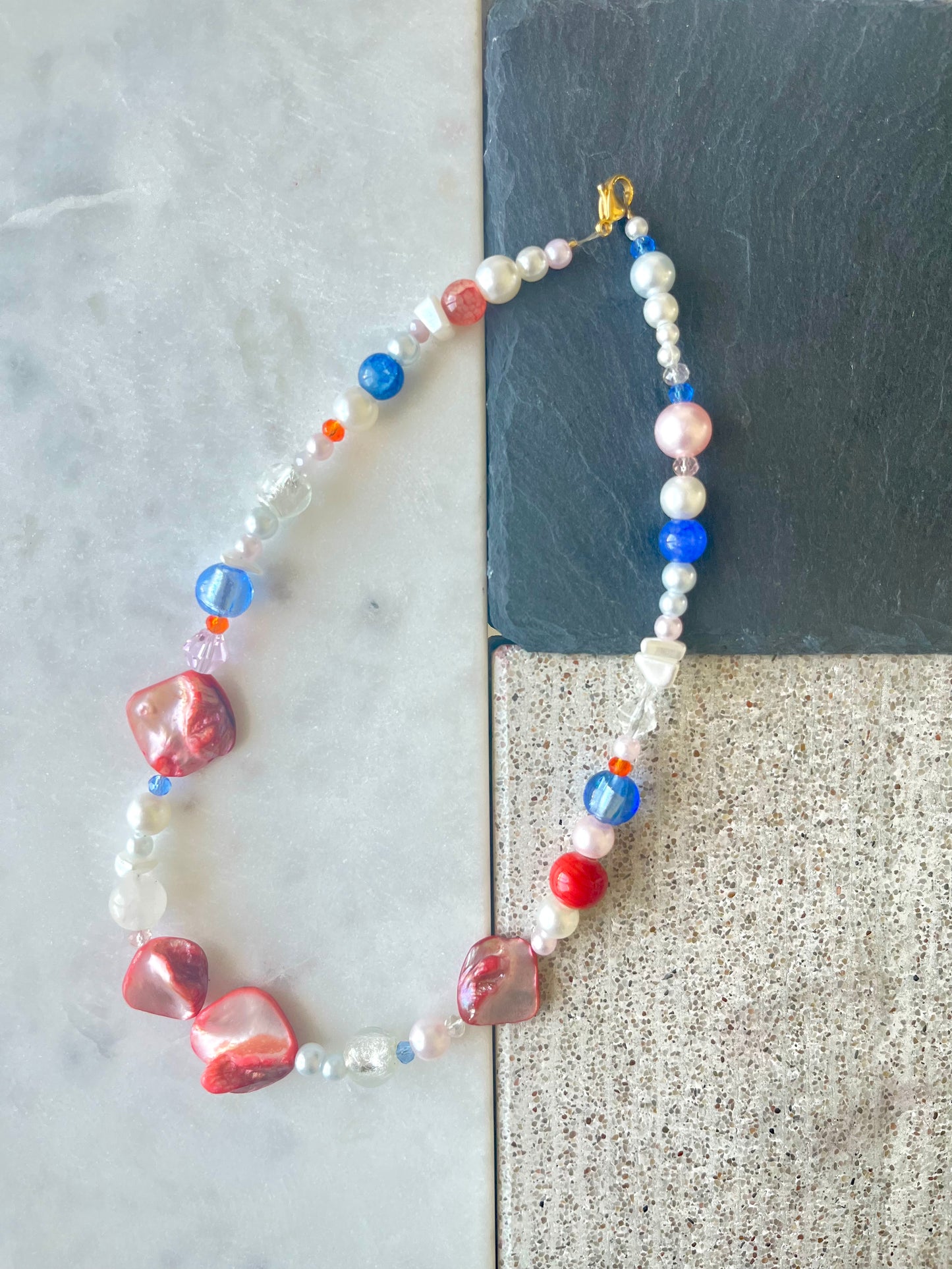 Orange Wave halskæde (Upcycled)