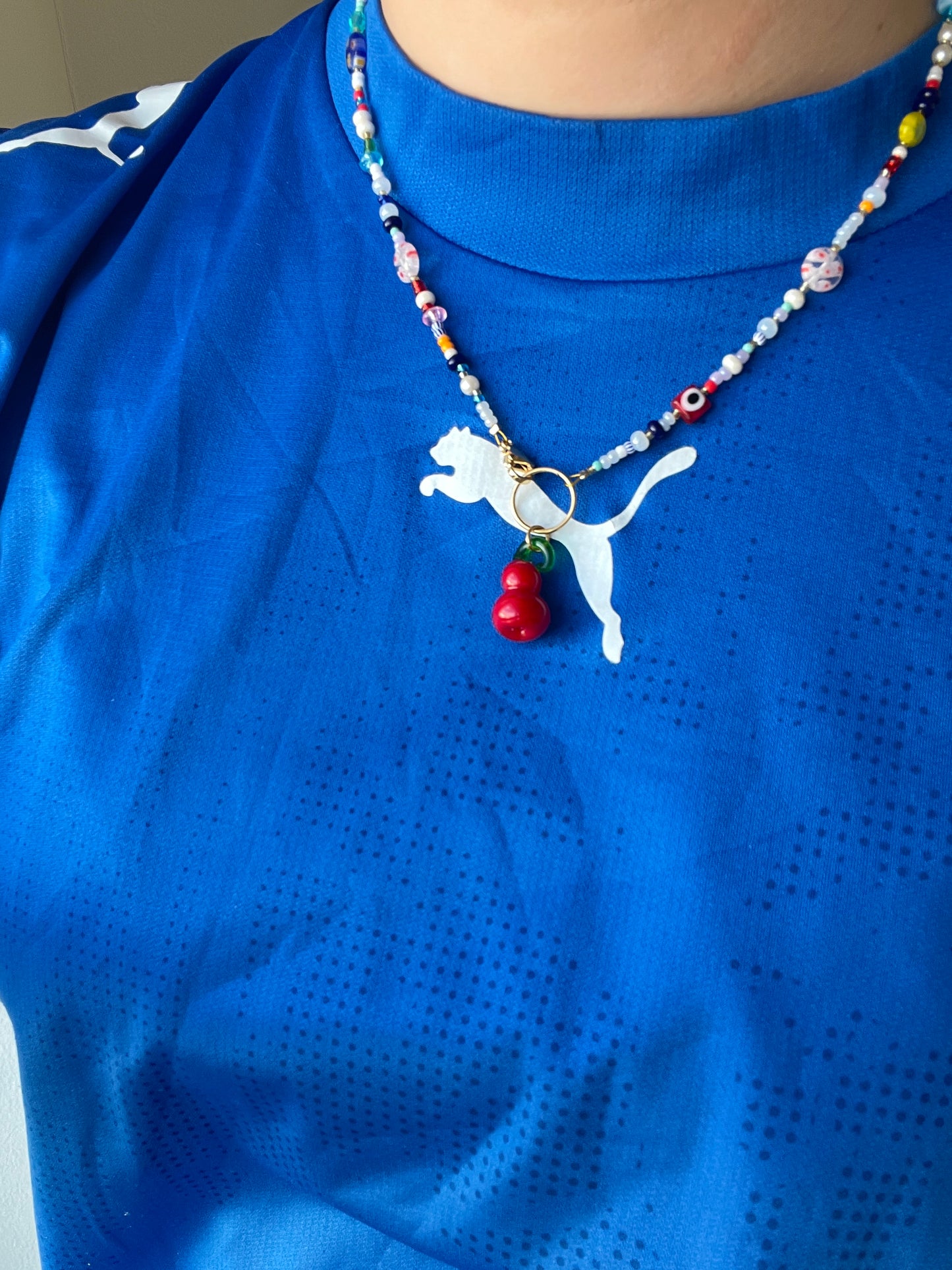 Cherry Charm halskæde (Upcycled)