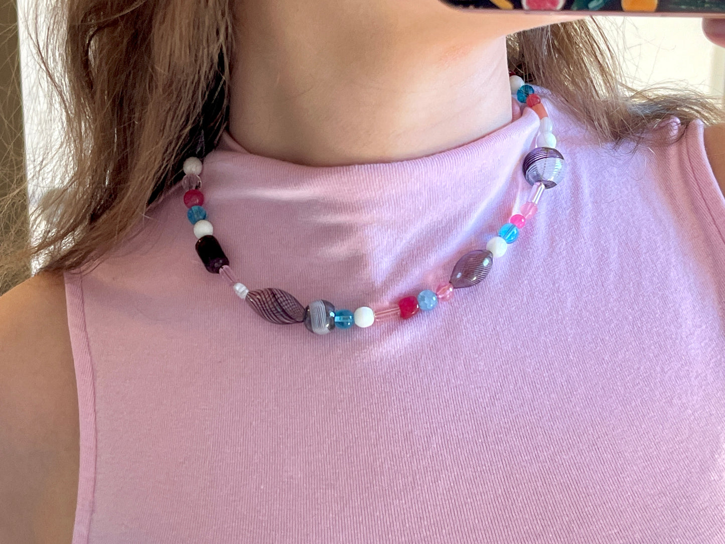 Rosy Twilight halskæde (Upcycled)