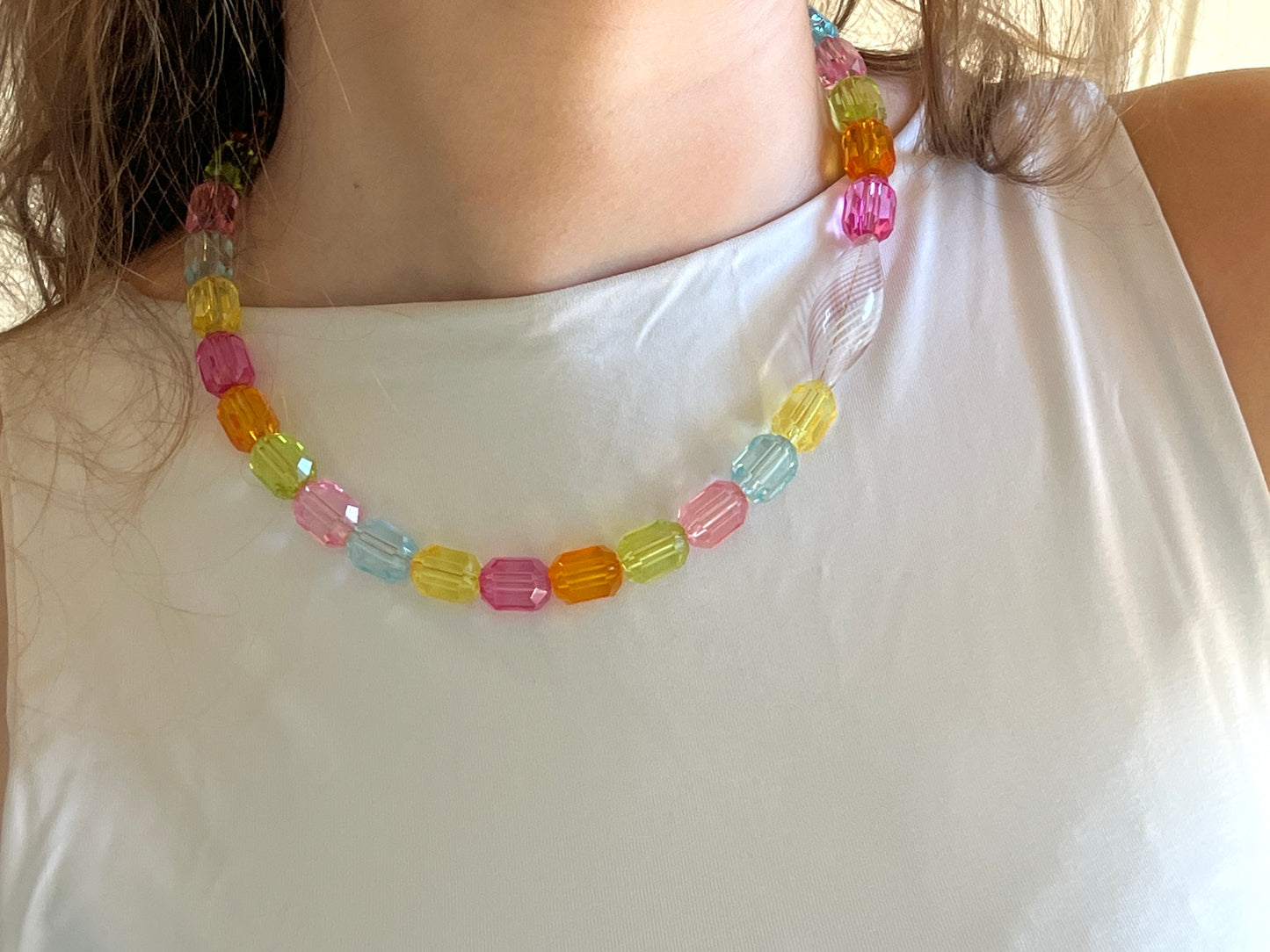 Crystal Cloud halskæde (Upcycled)
