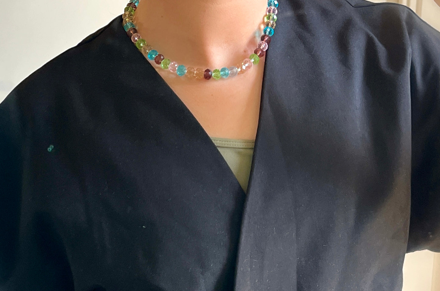 Regnbueblink halskæde (Upcycled)