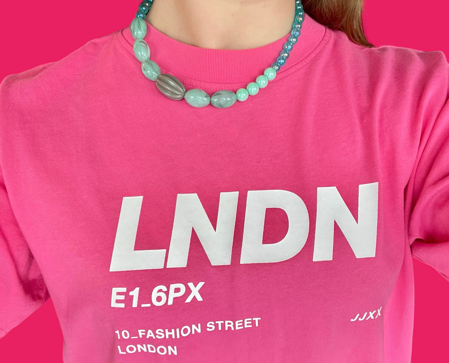 Turquoise Colorblock halskæde